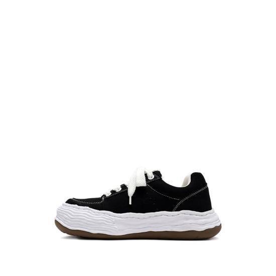 26FW 메종 미하라 야스히로 올리버 OG 솔 캔버스 로우탑 스니커즈 A15FW704 BLACK - MAISON MIHARA YASUHIRO