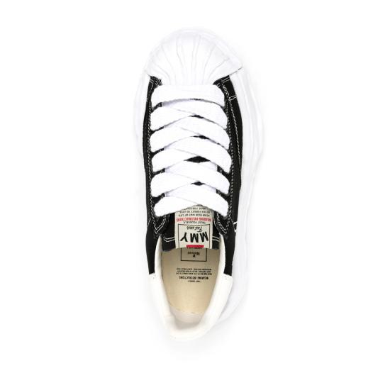 26FW 메종 미하라 야스히로 블레이키 OG 솔 캔버스 로우탑 스니커즈 A08FW735 BLACK BLACK WHITE - MAISON MIHARA YASUHIRO