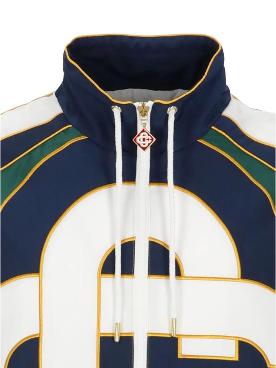 26FW 카사블랑카 수트 자켓 MPF26JK512 01 Green Navy Blue - CASABLANCA