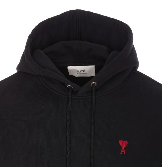 26FW 아미 알렉산드르 마티우시 후드 티셔츠 BFUSW235 730001 Black - AMI ALEXANDRE MATIUSSI