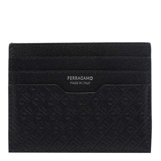26FW 살바토레 페라가모 간치니 모노그램 카드 홀더 780076 661571NERO Black
