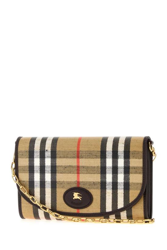 26FW 버버리 하이랜드 체인 스트랩 월렛 8112274 B9368 Checked - BURBERRY