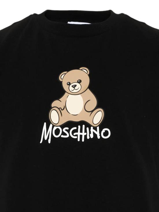 26FW [키즈] 모스키노 티셔츠 HNM05VLAA10 60100 NERO - MOSCHINO