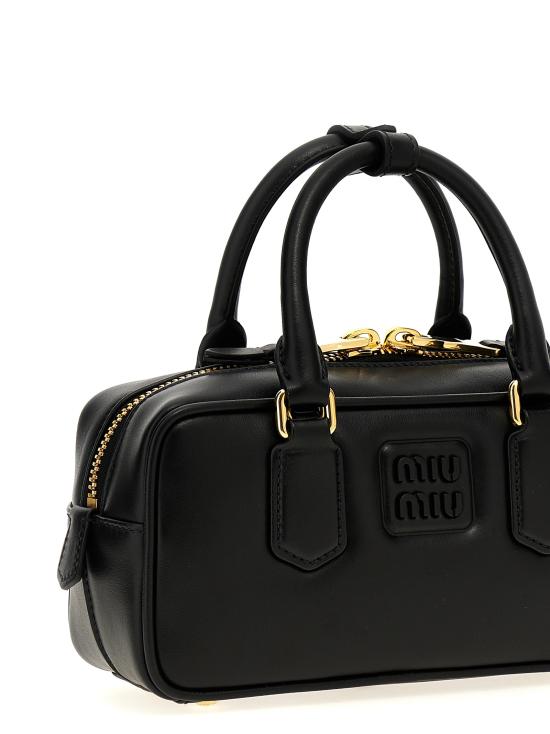 26FW 미우미우 토트백 5BB142VOONACR3F0002 Black - MIU MIU
