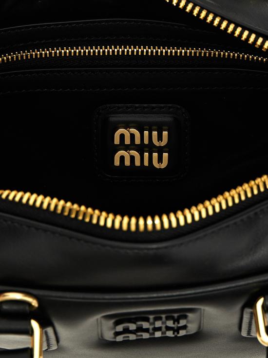 26FW 미우미우 토트백 5BB142VOONACR3F0002 Black - MIU MIU