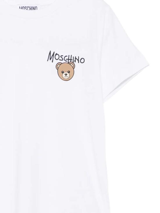 26FW [키즈] 모스키노 티셔츠 HUM05VLAA34 10101 Bianco - MOSCHINO