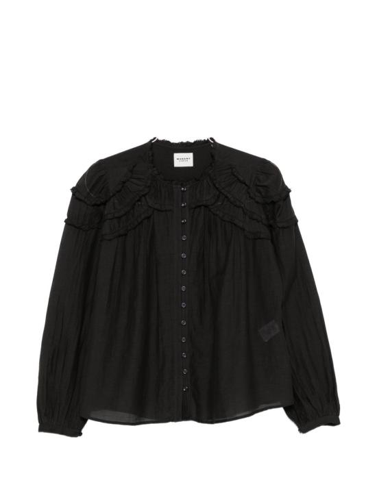 26FW 이자벨마랑에뚜왈 크리스타 블라우스 크리스타 블라우스 HT0681FB B3J04E01BK