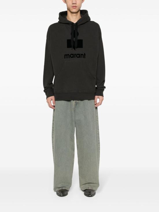 26FW 이자벨마랑 마일리 로고 후드 티셔츠 SW0027HA B1M18H02FK Nero - ISABEL MARANT