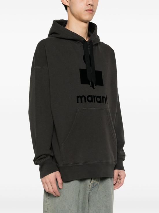 26FW 이자벨마랑 마일리 로고 후드 티셔츠 SW0027HA B1M18H02FK Nero - ISABEL MARANT