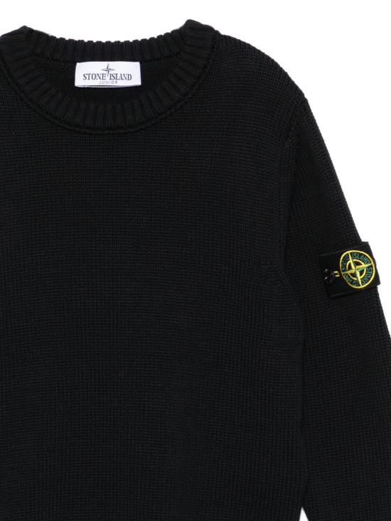 26FW [키즈] 스톤 아일랜드 캐시미어 니트 5100019 S01A2V0029 Nero - STONE ISLAND