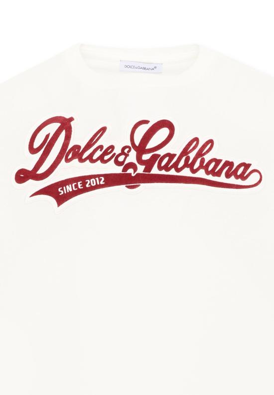26FW [키즈] 돌체앤가바나 티셔츠 L4JTHV G7Q2W W0111 IVORY - DOLCE & GABBANA