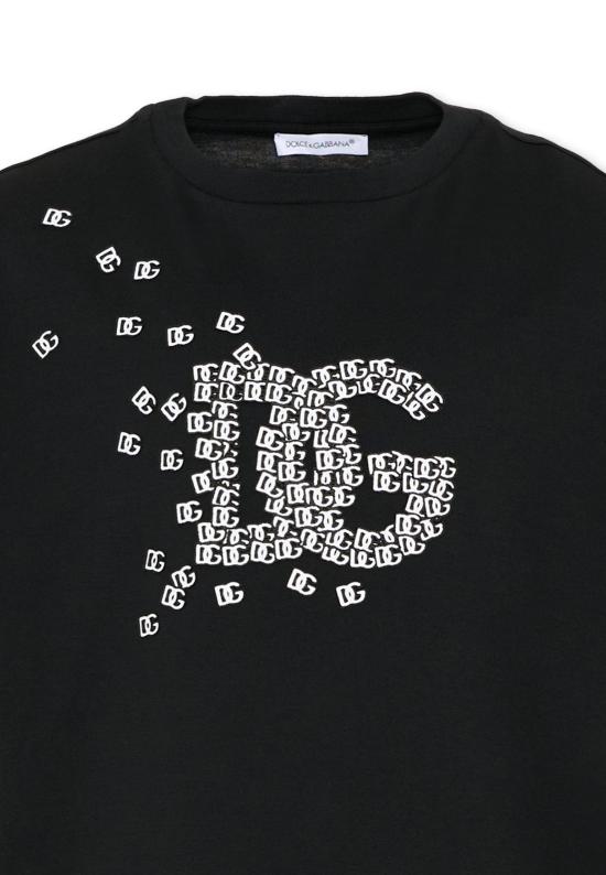 26FW [키즈] 돌체앤가바나 티셔츠 L4JTHV G7Q0T N0000 BLACK - DOLCE & GABBANA