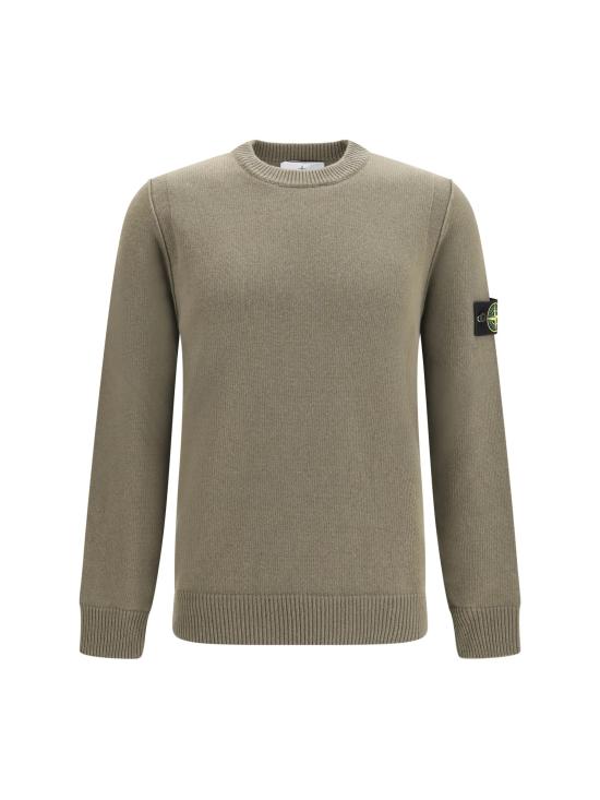 26FW 스톤 아일랜드 램스울 립드 트림 레귤러 핏 크루넥 점퍼 L2S155100072S00A3 V005G VERDE