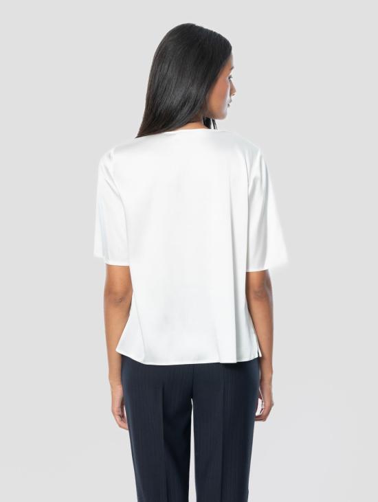 26FW 막스마라 블라우스 Blusa in Raso di Seta Bianco - MAX MARA
