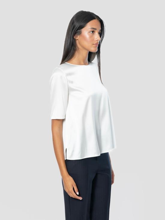 26FW 막스마라 블라우스 Blusa in Raso di Seta Bianco - MAX MARA
