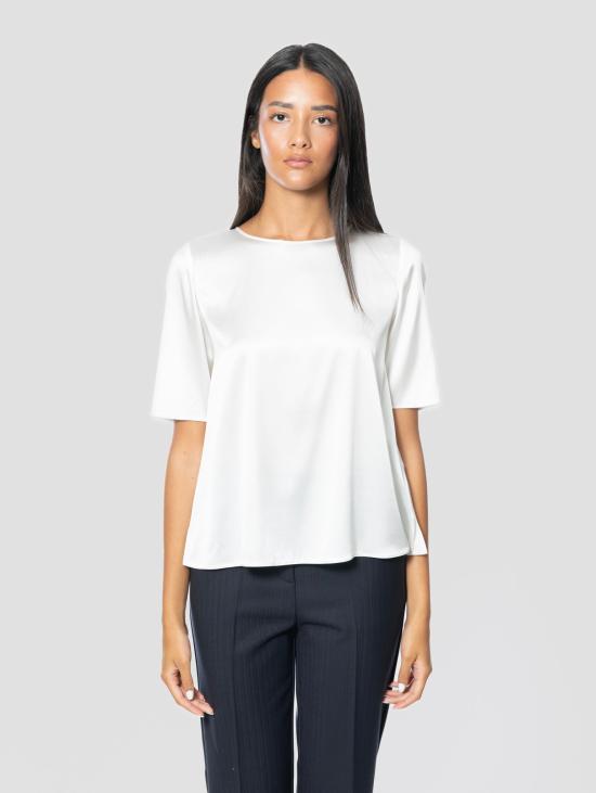 26FW 막스마라 블라우스 Blusa in Raso di Seta Bianco