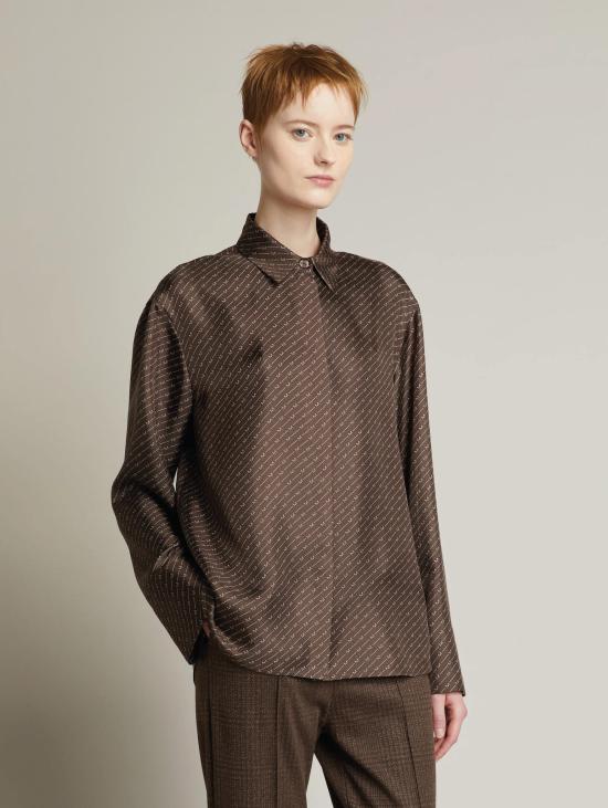 26FW 막스마라 블라우스 Testa di Moro 전체에 걸쳐 Seta con Stampa의 Camicia