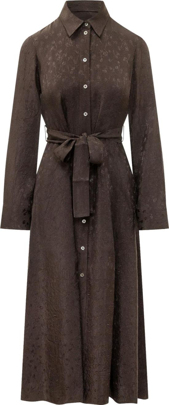 26FW 핑코 롱 원피스 107346A3FCL72 BROWN