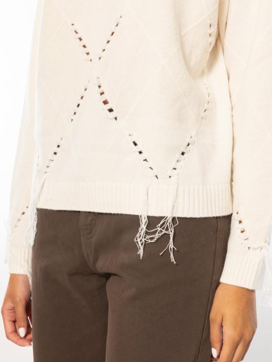 26FW 핑코 스웨터 Maglione con Dettagli Traforati 베이지 - PINKO