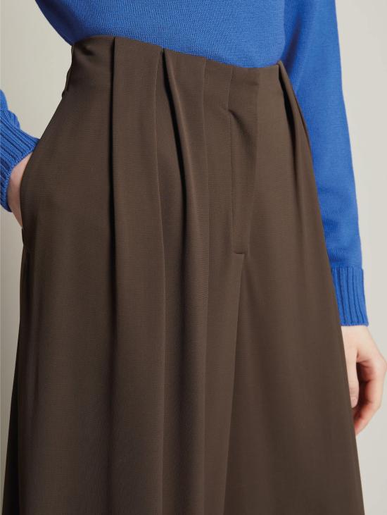 26FW 막스마라 팔라초 팬츠 Jersey con Gamba Larga e Pieghe Testa di Moro의 Pantaloni - MAX MARA