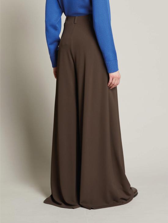 26FW 막스마라 팔라초 팬츠 Jersey con Gamba Larga e Pieghe Testa di Moro의 Pantaloni - MAX MARA
