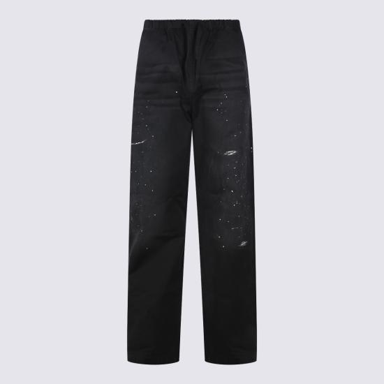 26FW 아크네 스튜디오 워싱 코튼 트라우저 팬츠 BK0778 900 BLACK - ACNE STUDIOS