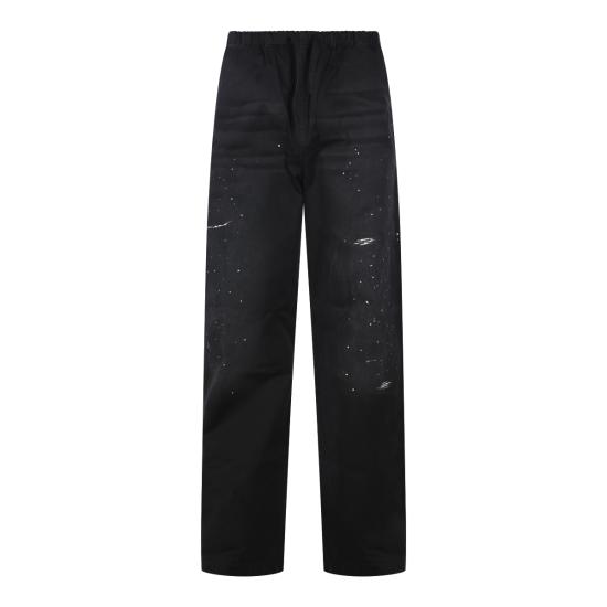26FW 아크네 스튜디오 워싱 코튼 트라우저 팬츠 BK0778 900 BLACK