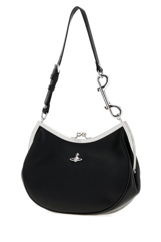 26FW 비비안웨스트우드 카프스킨 스몰 로고 토트백 카프스킨 스몰 로고 토트백 4B01000PWL00BX N401 BLACK - VIVIENNE WESTWOOD