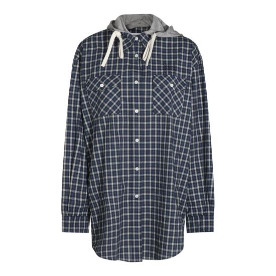 26FW 미우미우 미디 원피스 MK2051SOOO 6210F022X BLU BIANCO