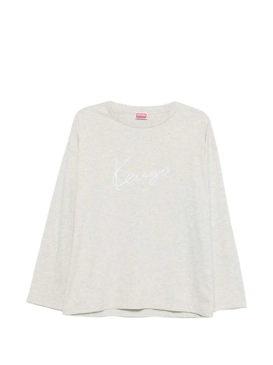 26FW 겐조 긴팔 티셔츠 FG62TL3574SG 93 GRIS CLAIR