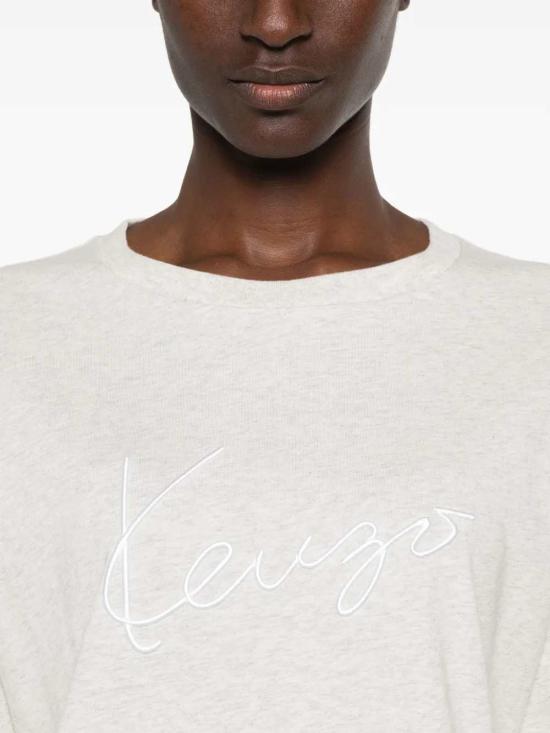 26FW 겐조 긴팔 티셔츠 FG62TL3574SG 93 GRIS CLAIR - KENZO