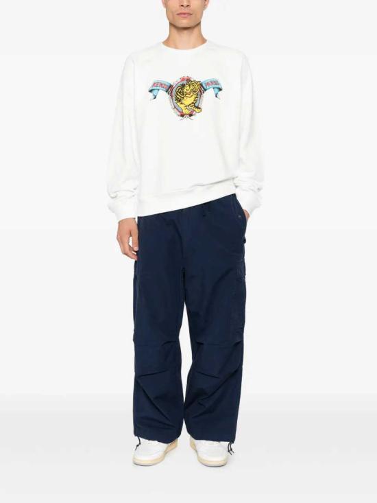 26FW 겐조 긴팔 티셔츠 FG65SW1544MQ 02 BLANC CASSE - KENZO