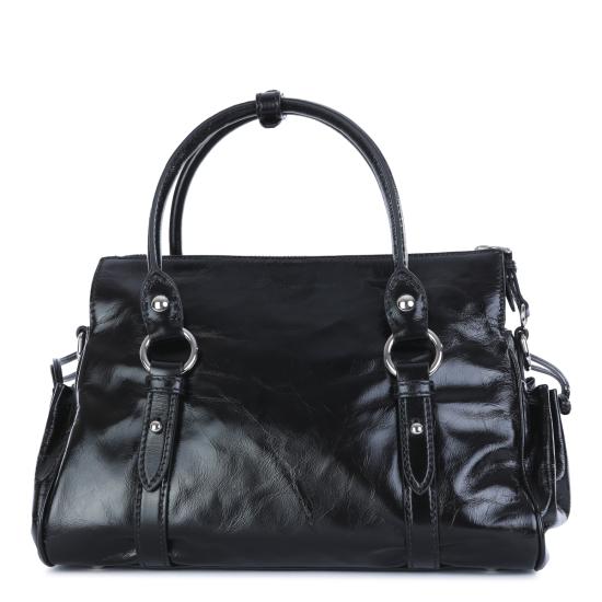 26FW 미우미우 글로시 레더 핸드백 5BA333VOOO 2A44F0002 NERO - MIU MIU