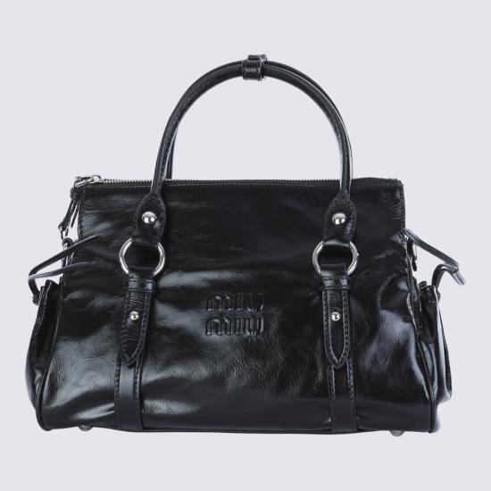 26FW 미우미우 글로시 레더 핸드백 5BA333VOOO 2A44F0002 NERO - MIU MIU