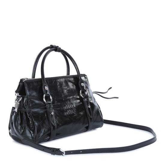 26FW 미우미우 글로시 레더 핸드백 5BA333VOOO 2A44F0002 NERO - MIU MIU
