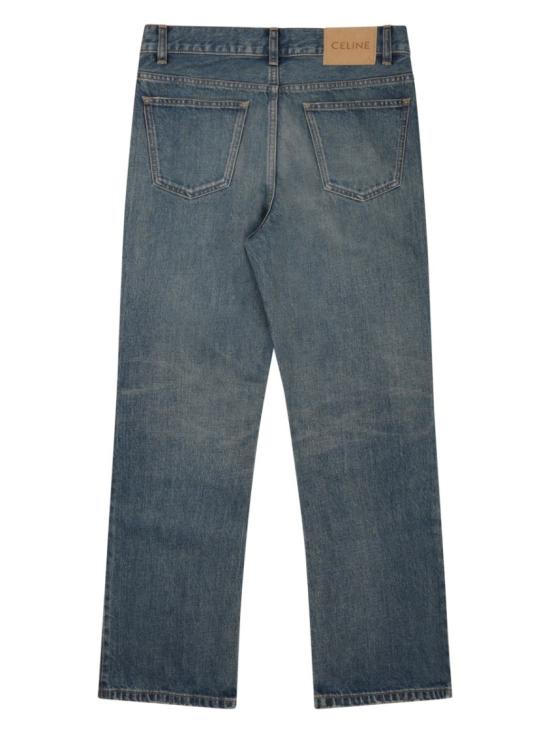  셀린느 워시드 코튼 부츠 컷 데님 진 워시드 코튼 부츠 컷 데님 진 RP056662X 06WV Blue - CELINE