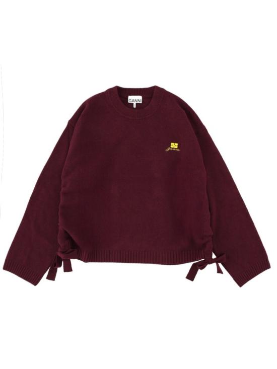 25FW 가니 스웨터 K2631 436 Burgundy
