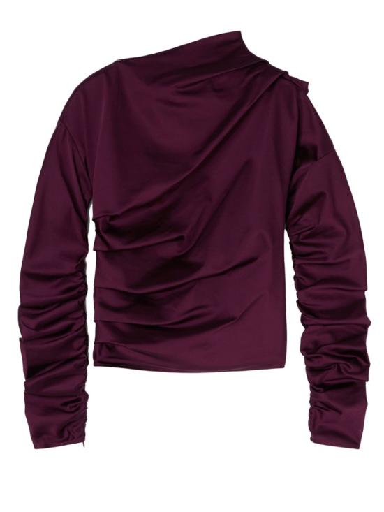 25FW 가니 긴팔 티셔츠 W1050 07H Burgundy