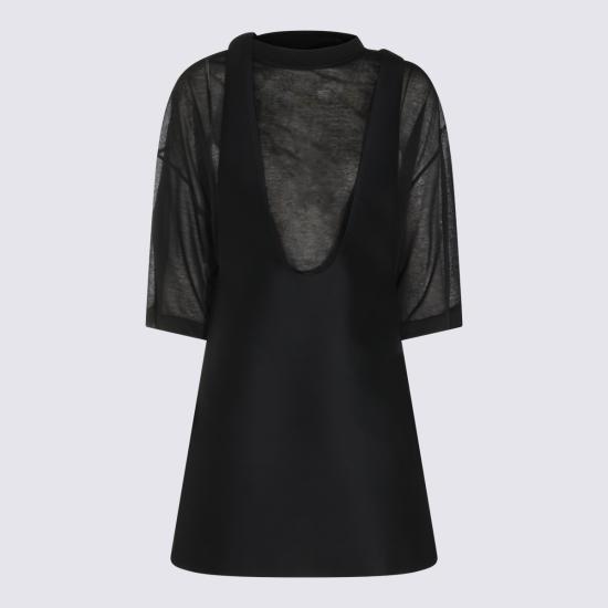 26FW 발렌시아가 하이브리드 미니 드레스 A0028K TUT221000 BLACK - BALENCIAGA