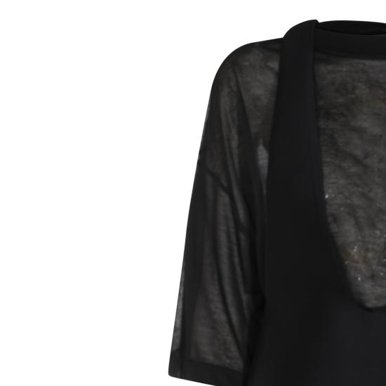 26FW 발렌시아가 하이브리드 미니 드레스 A0028K TUT221000 BLACK - BALENCIAGA