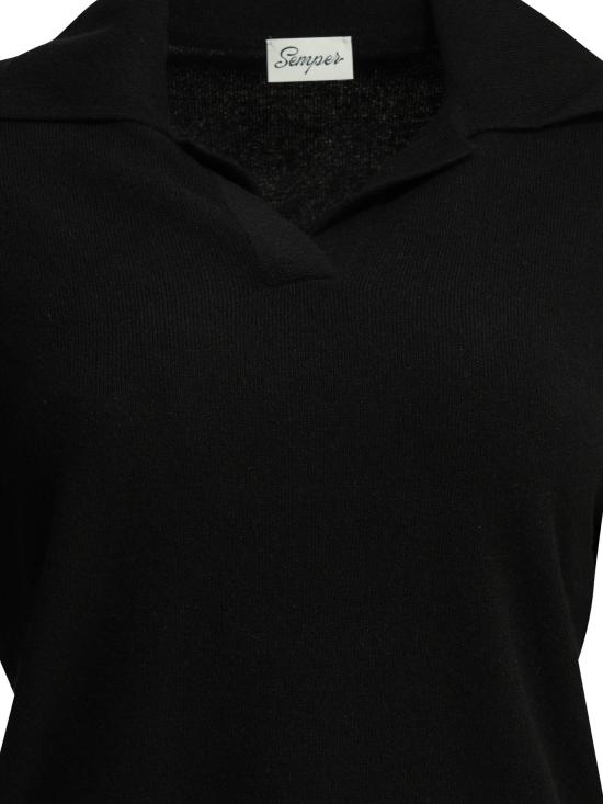 26FW 셈퍼 스웨터 WMNPOLOCASHNERO BLACK - SEMPER