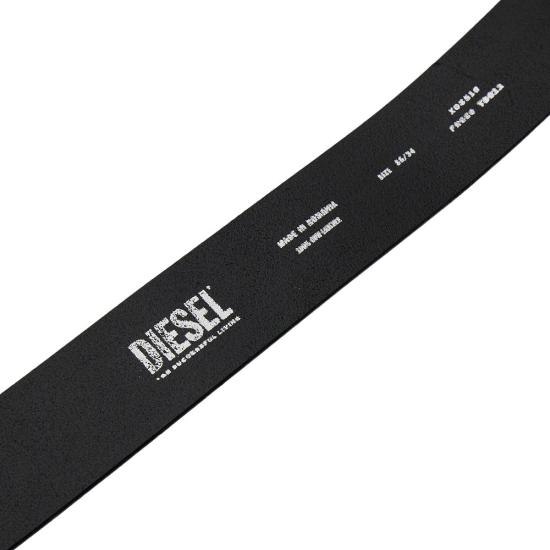 26FW 디젤 B-1DR 레더 벨트 D 버클 X08516PR666 Black - DIESEL