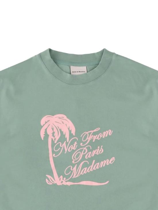 26FW 드롤드무슈 반팔 티셔츠 K TS297 CO002 WG WG WATER GREEN - DROLE DE MONSIEUR