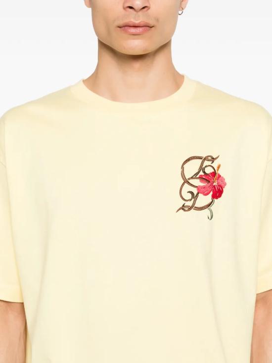 26FW 드롤드무슈 반팔 티셔츠 K TS316 CO248 LYL LYL LIGHT YELLOW - DROLE DE MONSIEUR