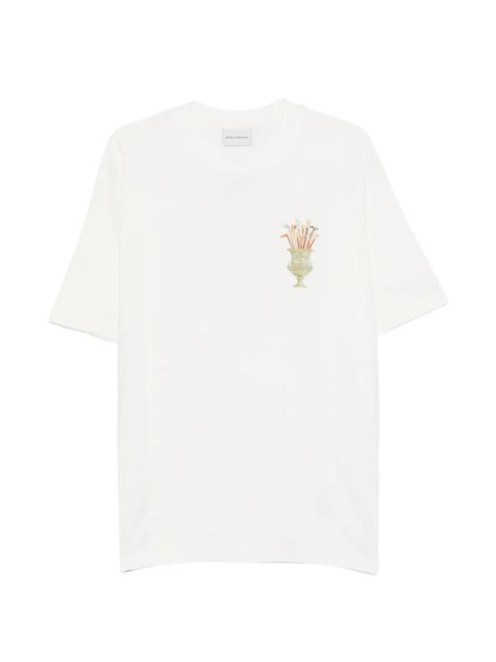 26FW 드롤드무슈 반팔 티셔츠 K TS313 CO002 OW OW OFF WHITE