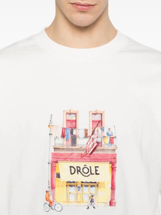 26FW 드롤드무슈 반팔 티셔츠 K TS307 CO002 OW OW OFF WHITE - DROLE DE MONSIEUR