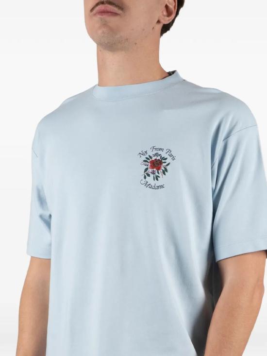 26FW 드롤드무슈 반팔 티셔츠 K TS209 CO002 LBE LBE LIGHT BLUE - DROLE DE MONSIEUR