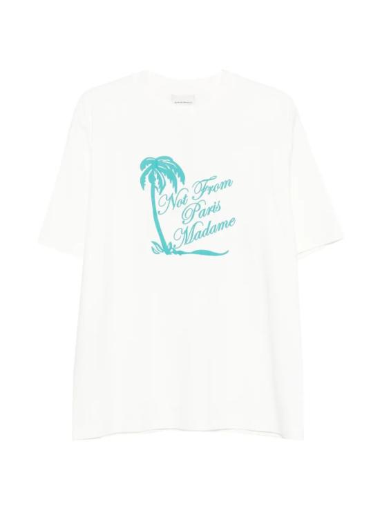 26FW 드롤드무슈 반팔 티셔츠 K TS297 CO002 OW OW OFF WHITE