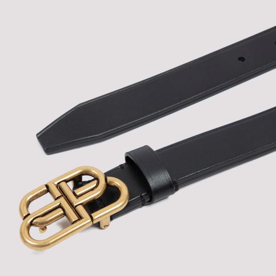26FW 발렌시아가 BB 씬 레더 벨트 581690 1CH04 1000 BLACK - BALENCIAGA