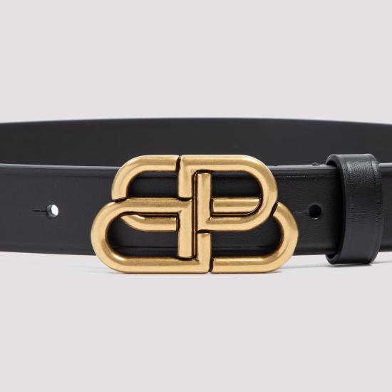 26FW 발렌시아가 BB 씬 레더 벨트 581690 1CH04 1000 BLACK - BALENCIAGA
